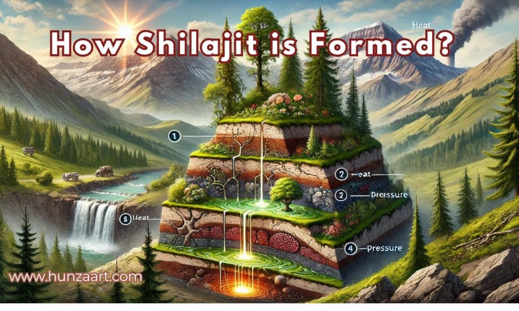 how shilajit/salajeet is formed 