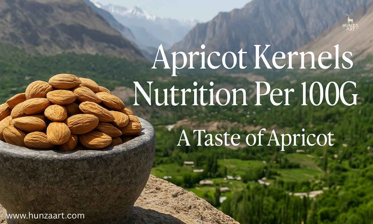 apricot kernels nutrition per 100 gram